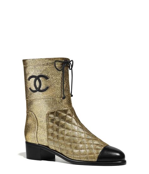 chanel gold boots|chanel shoes official website.